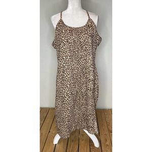 NWT Wednesdays Girl Tank Dress Size 18 Women’s Brown Cheetah Print